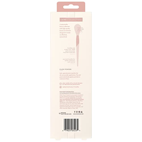 EcoTools Luxe Plush Powder Makeup Brush for Blush & Bronzer, Works Best With Powder Makeup, Luxurious and Glamorous, Eco-Friendly Premium Makeup Brush, Synthetic Bristles, Pink, 1 Count (Pack of 2)