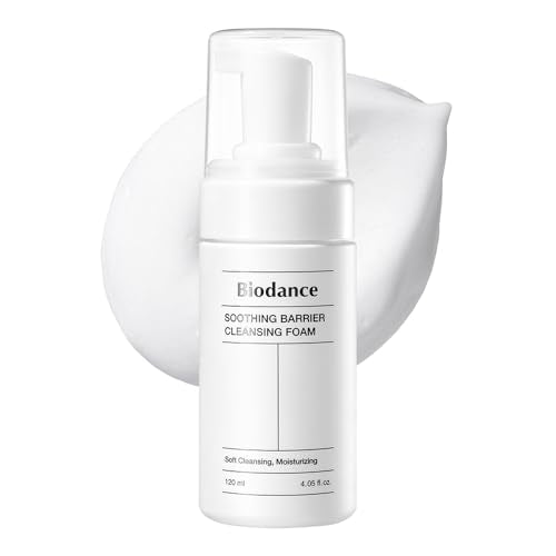 BIODANCE Soothing Barrier Cleansing Foam, Micro Bubble Foam, Gentle & Mild Facial Cleanser, Korean Skin Care | 4.06 fl.oz, 120ml