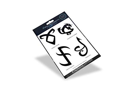 Mortal Instruments Battle Runes Temporary Tattoos 8-Pack