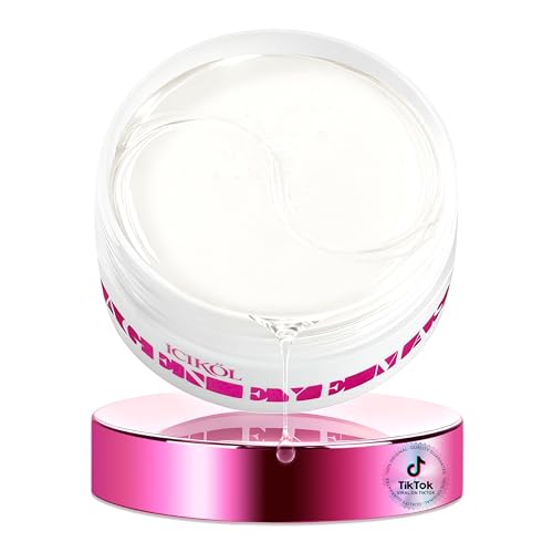 Under Eye Patches with Collagen, Eye Patches for Puffy Eyes and Dark Circles, Glowing - Deep Hydrating Hydrogel Eye Mask for Wrinkles, Fine Lines, Gifts for Women - Skin Care, 30 Pairs (White)