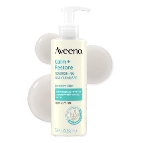 Aveeno Calm + Restore Hydrating Face Cleanser for Sensitive Skin, 7.8 fl oz