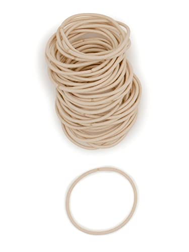 Heliums Thin Hair Elastics 2mm Beige Blonde - 40 Count