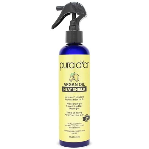 PURA D'OR Argan Oil Heat Protectant Spray 8oz
