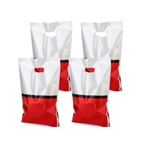 40Pc Red & White Party Favor Bags with Handles