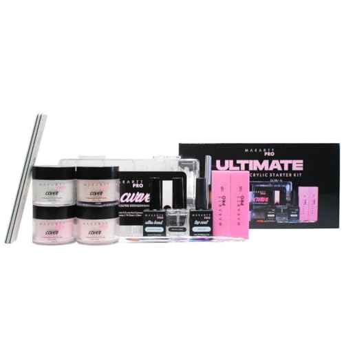 MakarttPro Acrylic Starter Kit for Beginners - Includes Pink & Clear Powder, High-Quality Acrylic Essentials Perfect for Aspiring Professional Nail Technicians