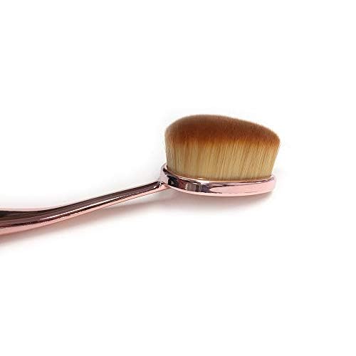 iBeauty¢â Make Up Contour Brush FaceWand Mermaid Oval Soft Rose Gold- FB1011 (Powder) Cruelty Free - Vegan Friendly