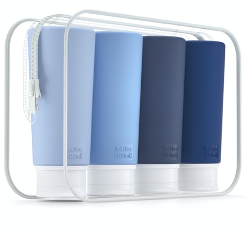 Valourgo TSA Approved 3.4oz Travel Toiletry Bottles - Leakproof & BPA Free
