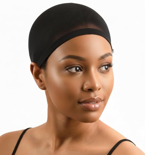 DONNA Wig Caps for Women, 2-Pack Black Stocking Liner