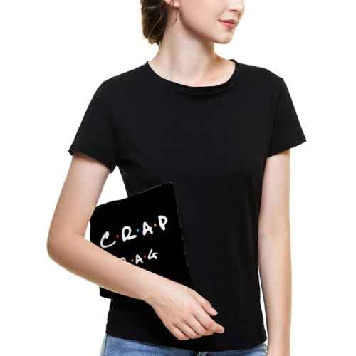 Funny gift Friend makeup bag, Best friend Cosmetic Bag, Friends Theme Natural Reusable Eco-Friendly Makeup Bag Gifts, for Women Men Best Friends Birthday Christmas Gift. Black