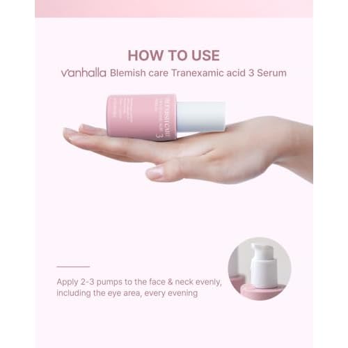 V'anhalla Blemish Care Tranexamic Acid 3 Serum 1.01 fl.oz. | Vegan, Dark Spot Corrector, Pore Care, Lightweight Daily Serum