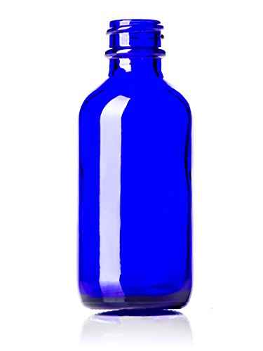 Cobalt Blue Glass Spray Bottle (2 oz, 2 pk) Waterproof Labels Included, Fine Mist Sprayer, Essential Oils, Colognes & Perfumes
