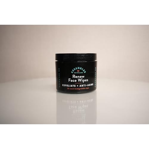 Renew Face Wipes, 50-Count (Pack of 1). Exfoliating, anti-aging, and pre-shave face wipes.