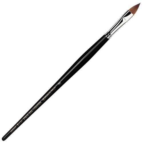 da Vinci Nails Series 18142 Acrylic Technique Nail Brush, Short Pointed Oval Kolinsky Red Sable with Lacquered Handle, Size 8
