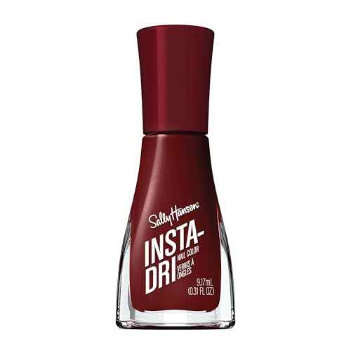 Sally Hansen Insta-Dri Nail Polish | Quick Dry, Long Lasting, Streak-Free Shine | Opaque, Glossy | 398 Pomp & Plum | Plum Red Nail Color
