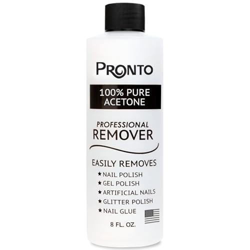 Pronto 100% Acetone Gel Nail Polish Remover, 8 fl oz