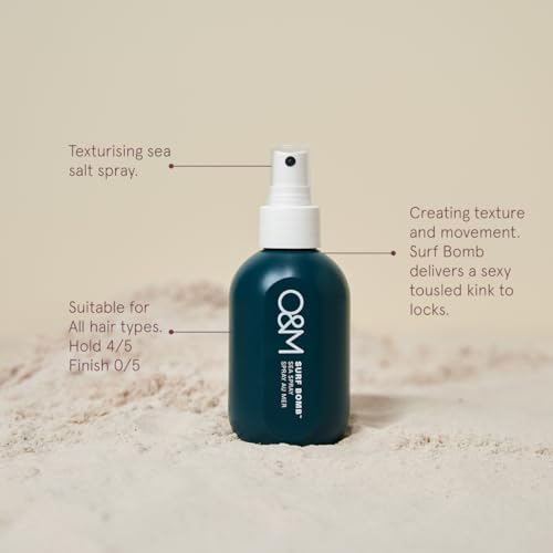 O&M Surf Bomb Sea Salt Texture Spray 1.7 Fl Oz Beach Wave Styling Mist
