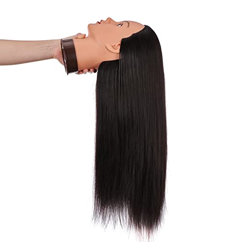 Hairingrid 26"-28" Mannequin Head with Clamp - Synthetic Hair Styling