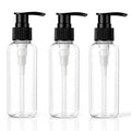 Jansburg 3 Pack 4oz Clear Pump Bottles - Leakproof Dispensers