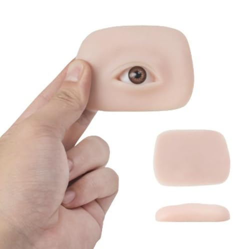 3D Silicone Fake Eyes Practice Board for Microblading & Lash Extensions