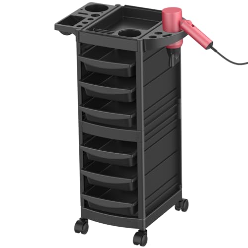 7-Layer Salon Trolley Cart with 6 Drawers & Wheels