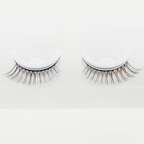 Brown Pre-Glued Self-Adhesive Eyelashes - 5 Pairs Reusable