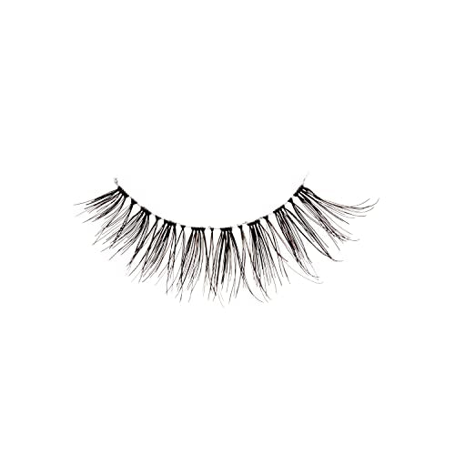 KISS True Volume False Eyelashes, Ritzy', 14 mm, 100% Natural Hair, Tapered End Technology, Contact Lens Friendly, Easy to Apply, Includes 1 Pair Reusable Strip Lashes (Pack of 3)