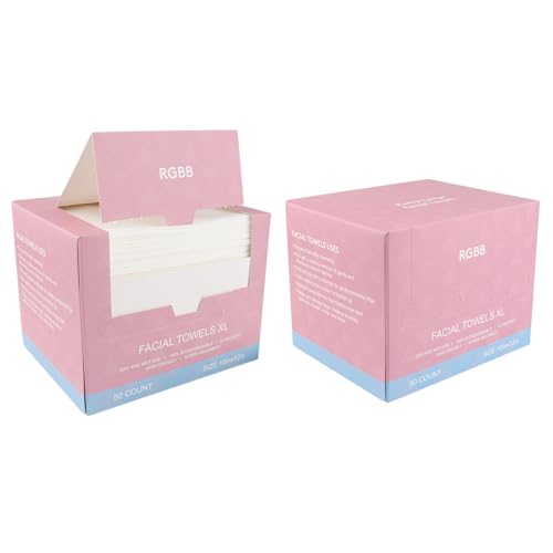 RGBB Clean Face Towels 10"¡¿12", Disposable, Ultra-Absorbent, Hypoallergenic & Soft Makeup Remover Dry Wipes, Pamper Your Face, Hygienic Towelettes, for All Skin Types£¨100 Count£©