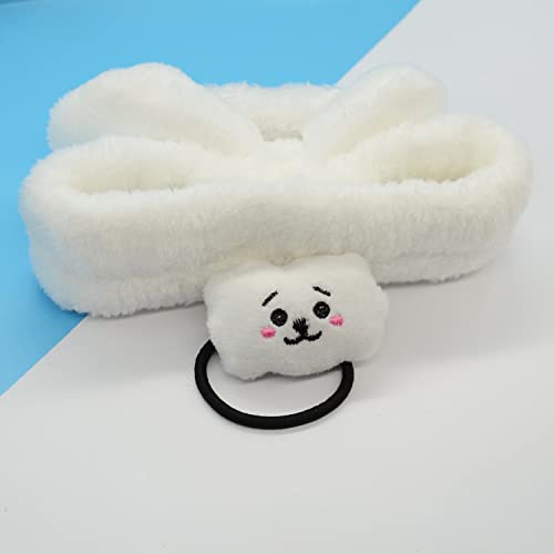 Rondlaho Kawaii Bangtan Boys Chimmy Velvet Headband Accessories Gift Coral Fleece Head Wraps Elastic Band For Girls Women