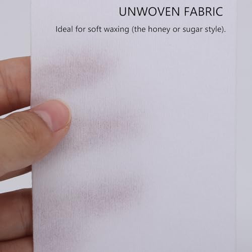 500Pcs Non Woven Wax Strips Soft Waxing Paper Sheets for Body Facial Hair Removal (7.8" x 2.8" and 3.9" x 1.5")