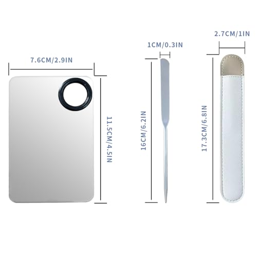 Stainless Steel Makeup Spatula Set with Foundation Palette for Liquid Makeup