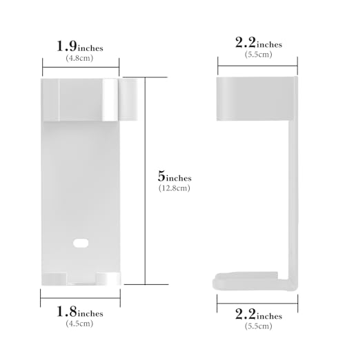 Linkidea 2 Pack Curling Iron Holder Wall Mount, Hair Styling Tool Storage Organizer, Hairdressing Hanging Rack Stand for Flat Irons, Curling Wands (White, Large)