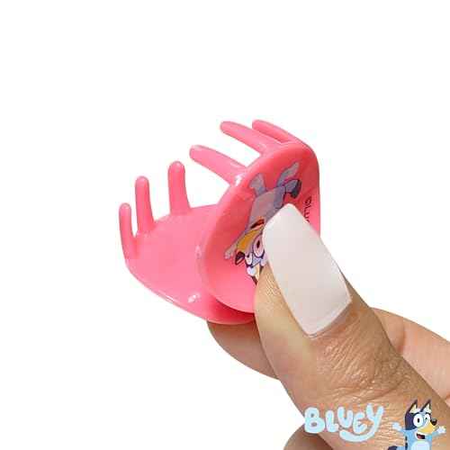 LUV HER Bluey Girls Butterfly Hair Clips - 8 Cute Hair Clips with Small Soft Claw, Clips for Every Occasion - Multi Color with Your Favorite Bluey Characters - Ages 3+