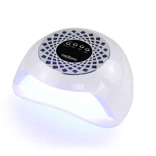 268W UV LED Nail Lamp for Gel Polish, Professional UV Nail Light with 57 Lamp Beads, Fast Nail Dryer with 4 Timer Settings, Automatic Sensor, Small and Portable, UV Nail Lamp for Home and Salon Use