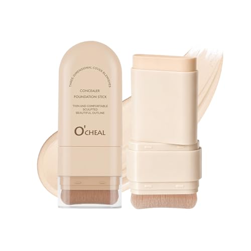 O'CHEAL Concealer Foundation Stick with Brush - Full Coverage