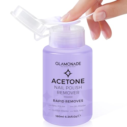 Glamonade Acetone Gel Nail Polish Remover with Push-Down Pump - 6.34 oz