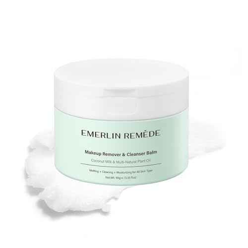 Makeup Remover & Cleanser Balm with Coconut Milk & Multi Natrual Plant Oil for Melting, Cleaning And Moisturizing For All Skin Type
