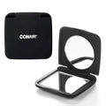 Conair Pocket Mirror for Women or Men, Small Compact Mirror for Purses or Toiletry Bags, Travel Magnifying Makeup Mirror with 1x/5x Magnification in Black