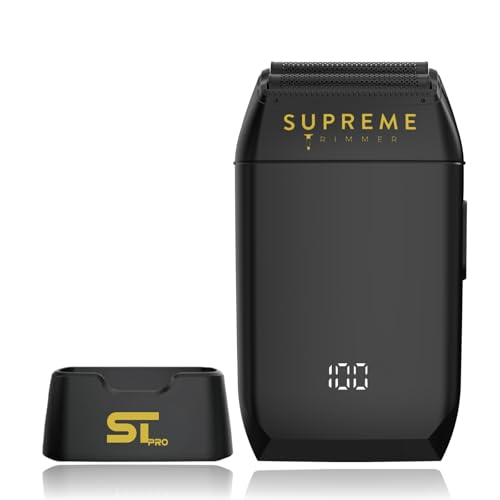 Supreme Trimmer Crunch STF602 ? Waterproof Double Foil Shaver for Men | 150 Min Runtime, Wet/Dry Cordless & Corded Electric Razor | Hypoallergenic Foils for Face, Head & Stubble