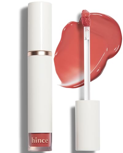 HINCE Mood Enhancer Water Liquid Glow - Non-Sticky & Waterproof Lip Stain for Women - Long Wearing Lip Gloss for Natural and Glass Glow - Moisturizing Liquid Makeup, 0.16 fl.oz. (ADDICTED)