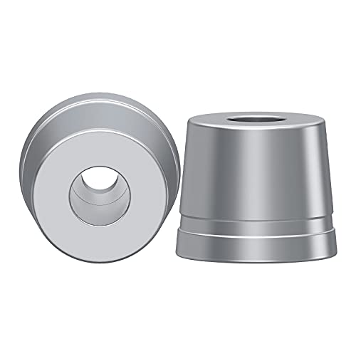 Linkidea 2 Pack Safety Razor Stand, Opening Dia 0.5" (13mm) Men's Shaving Razor Holder, Razor Holder for Bathroom Countertops Compatible with Shaving Revolution (Brushed Silver)
