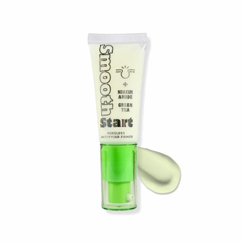 SmoothStart Poreless Mattifying Primer ? Niacinamide & Green Tea Extract for Oil Control, Blurs Pores, Lightweight Non-Greasy Makeup Base, Vegan & Cruelty-Free, 0.68 fl oz/20ml