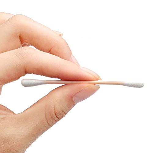RIKWOG Bamboo Cotton Swabs 1200 Pack - Natural Cotton Buds for Ears & Makeup