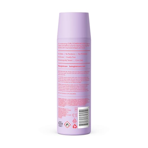 CURL POWER MOUSSE Curl Defining Foam with Coconut & Grapeseed Oil - 6 oz (Pack of 2)
