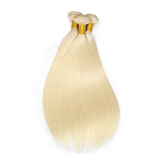 300g 18 20 22 Inch Blonde Human Hair Bundles 613 Straight Bundle 3