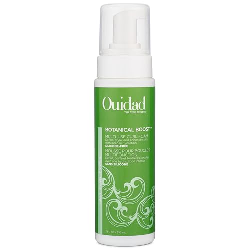 Ouidad Botanical Boost Curl Mousse - Lightweight Hair Styling Foam, Hydrates & Adds Shine, 7 fl oz