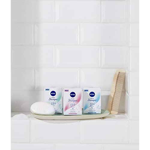 NIVEA Solid Shampoo Bar for Dry Hair, pH Balance Formula with Almond Milk, Vegan, 2.65 oz, 25-30 Washes