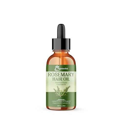 Rosemary Oil for Hair Growth, Enriched with Jojoba, Castor, Argan, Peppermint & Lavender Oils, Scalp & Hair Strengthening Treatment, 1.69 oz