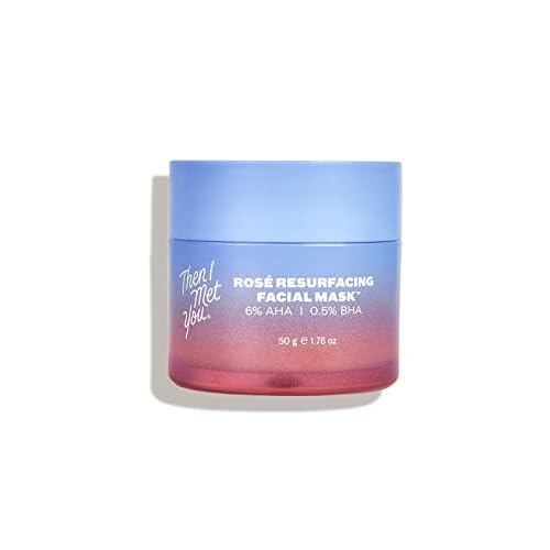 Then I Met You Ros? Resurfacing Facial Mask, Nourishing & Brightening Face Treatment with AHA, BHA & Resveratrol, Vegan & Clean Skincare, 1.76 oz