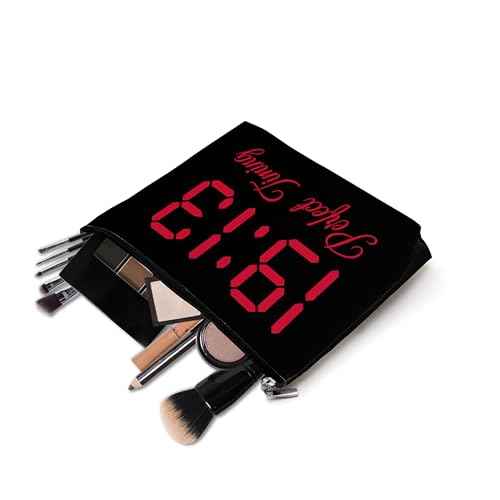 Sorority Gift Red and Black Makeup Cosmetic Bags Black Greek Sorority Gift Paraphernalia for Sister Friend