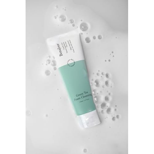 [BONAJOUR] Green Tea Natural Pores Foam Cleanser - The Best Facial Wash for Acne & Oily skin, Pore tightening and sebum control 5.1Fl.oz